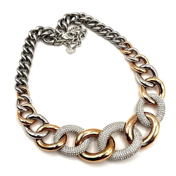 Swarovski Silver and Rose Gold Chain Necklace - Picture 9 of 14